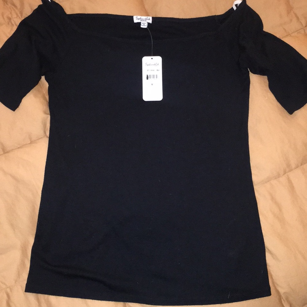 Splendid off the shoulder black top size M